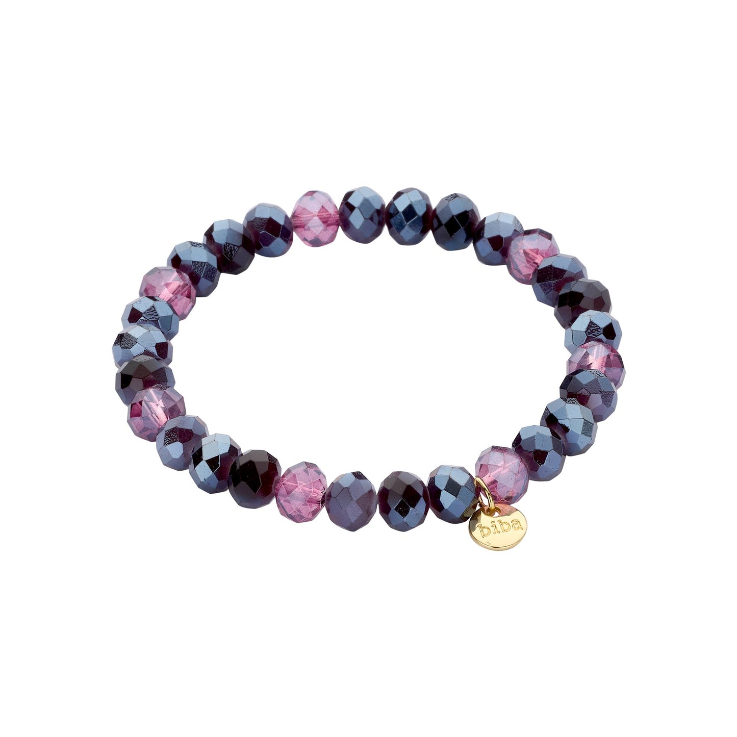 Biba armband Crystal Basics 8 mm Paars (55946MIX20) van Biba