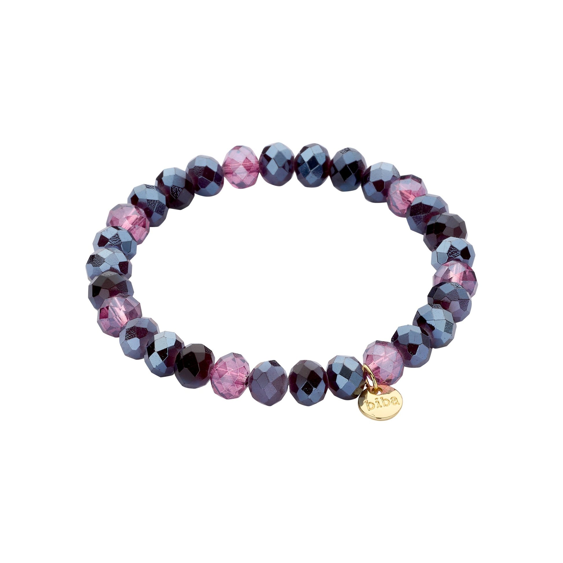 Biba armband Crystal Basics 8 mm Paars (55946MIX20) van Biba