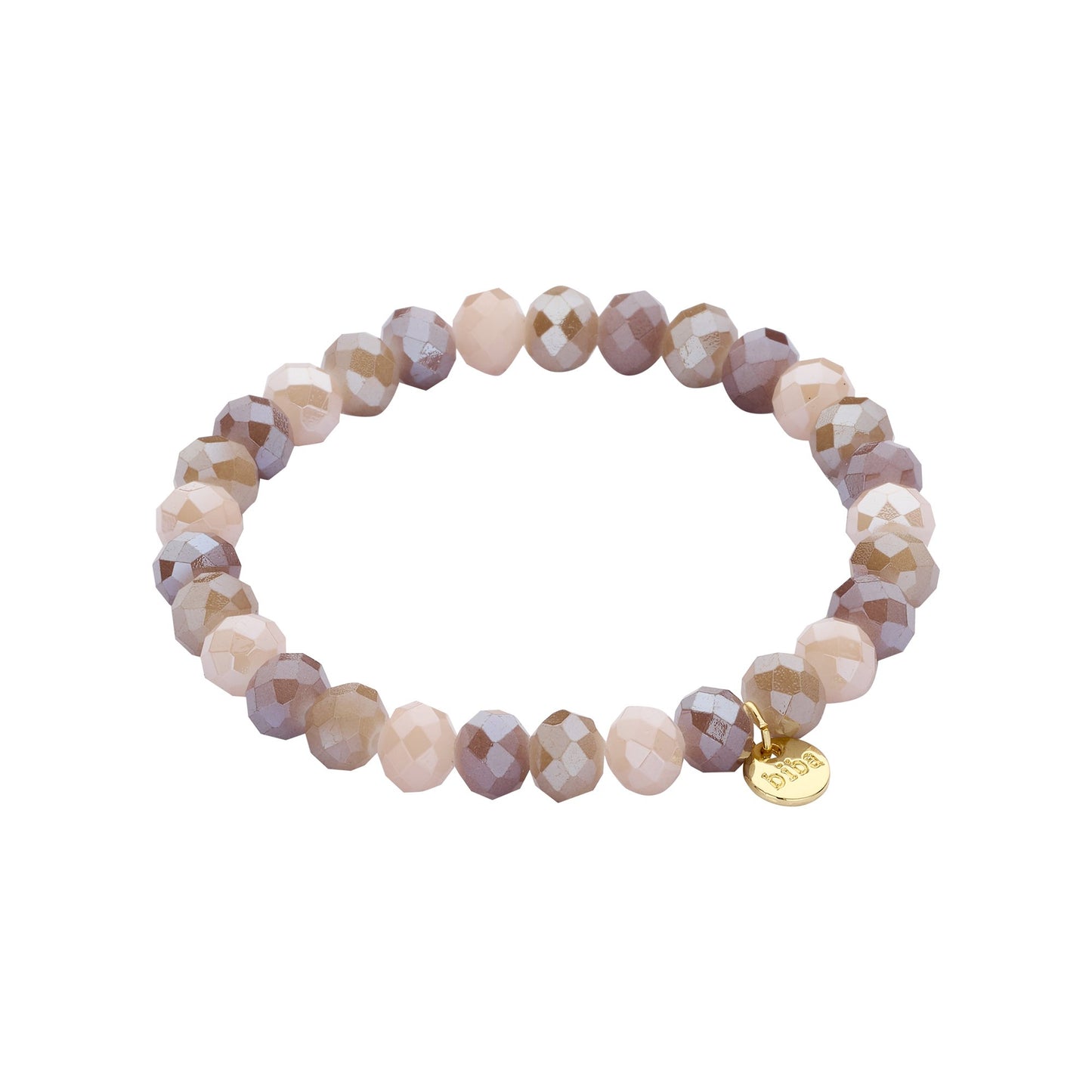 Biba armband Crystal Basics 8 mm Beige (55950MIX01) van Biba