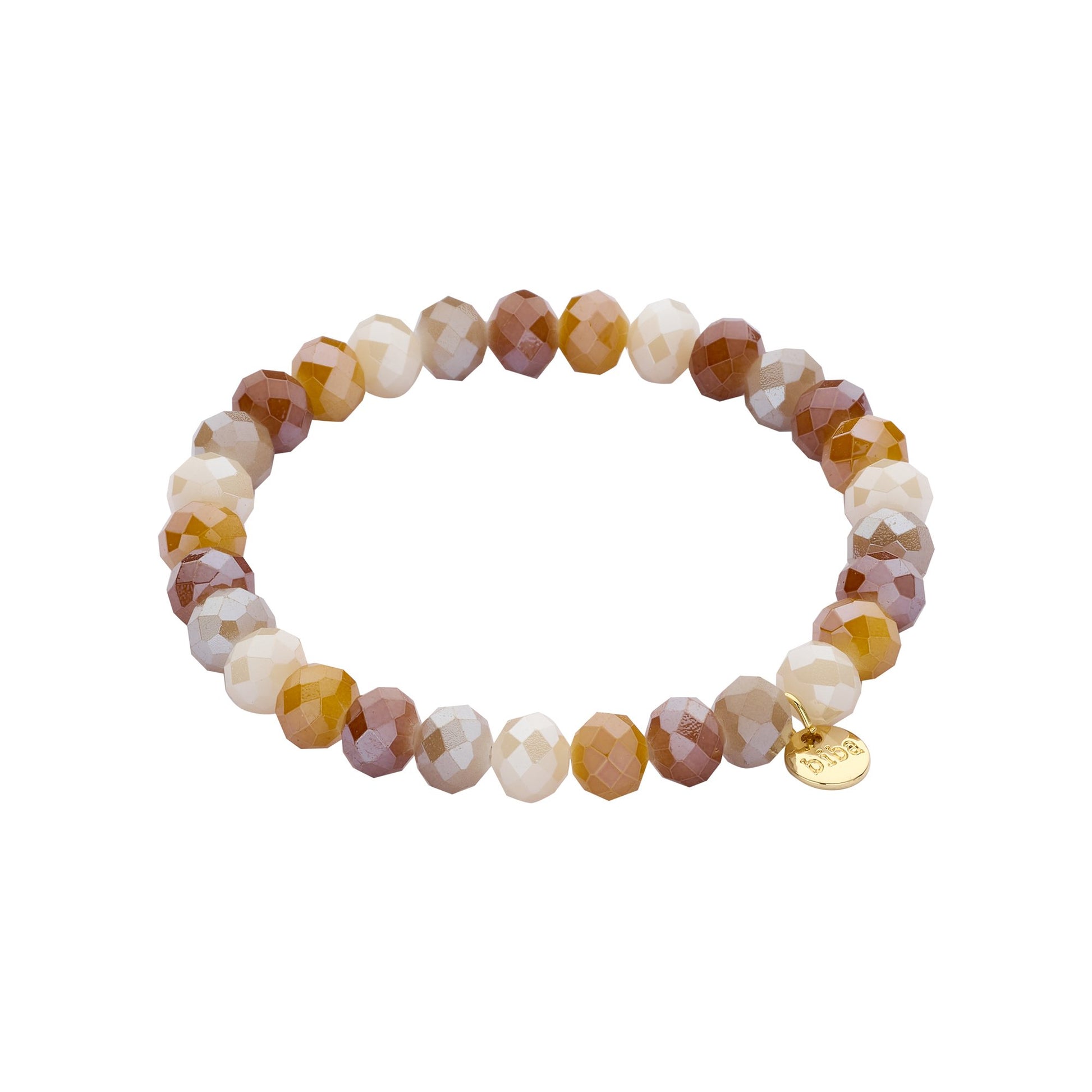 Biba armband Crystal Basics 8 mm Bruin (55950MIX02) van Biba