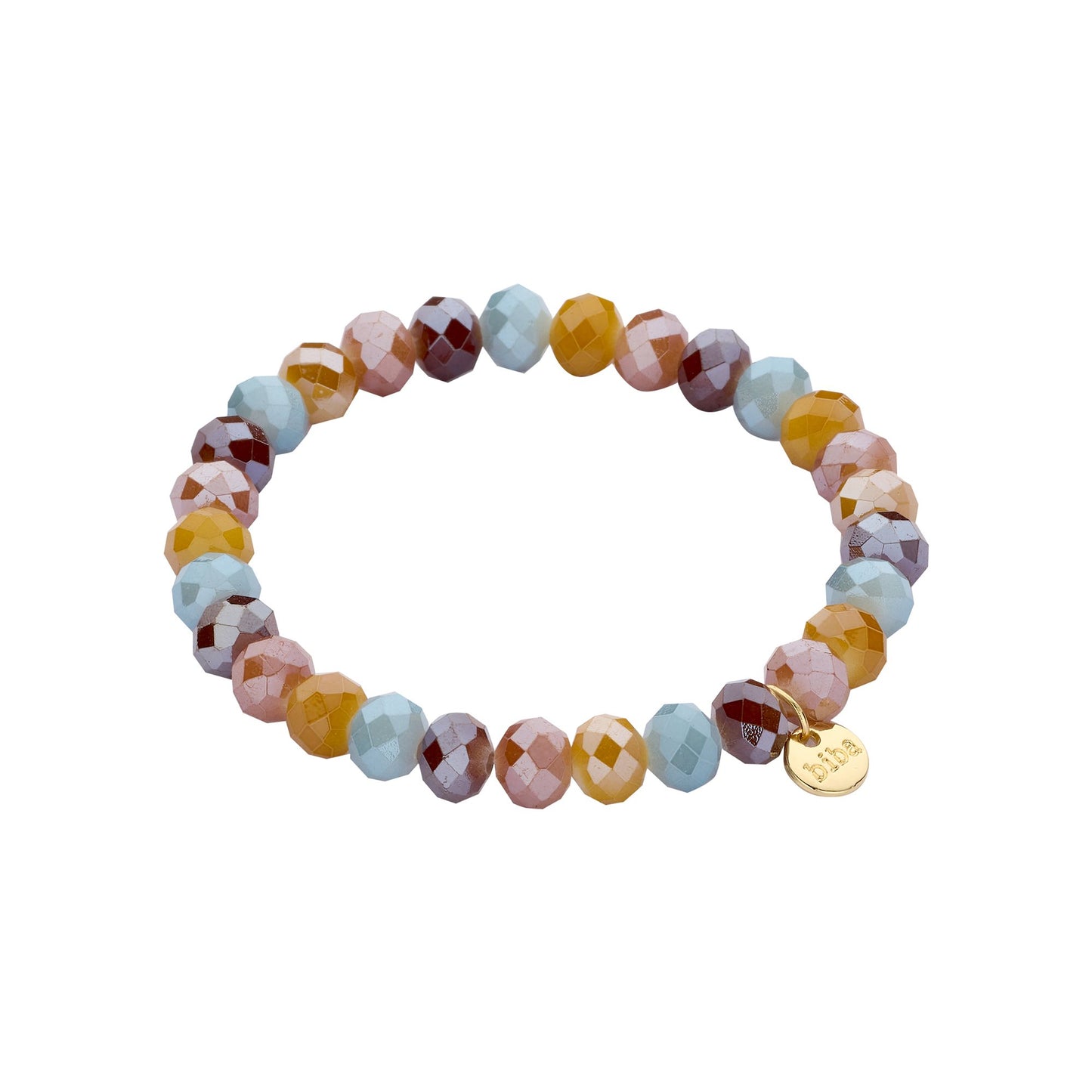 Biba armband Crystal Basics 8 mm Blauw (55950MIX03) van Biba