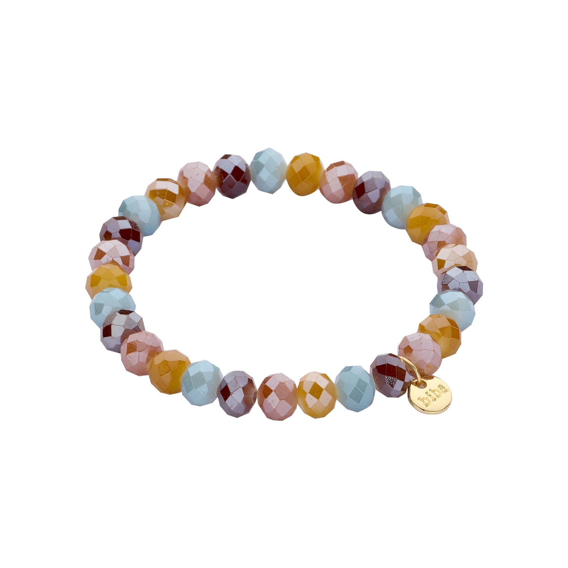 Biba armband Crystal Basics 8 mm Blauw (55950MIX03) van Biba