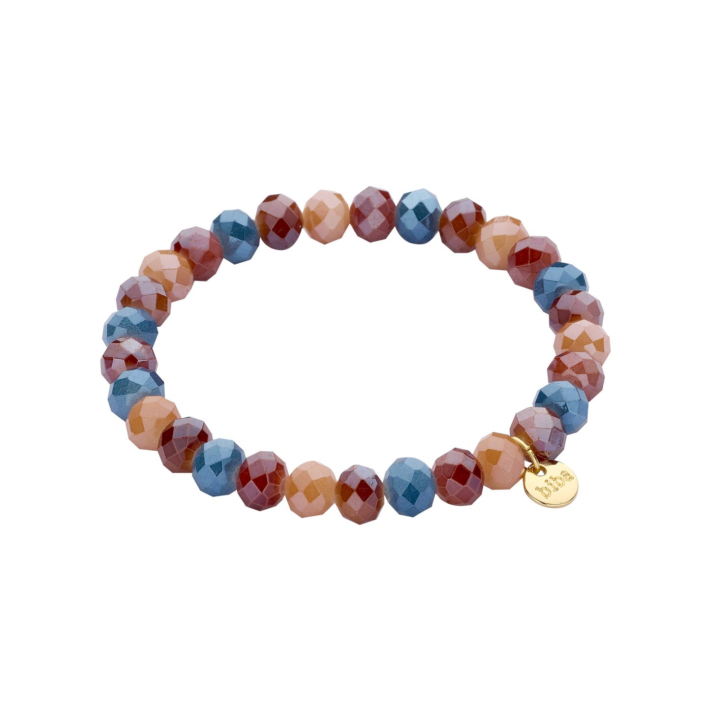 Biba armband Crystal Basics 8 mm Blauw (55950MIX04) van Biba