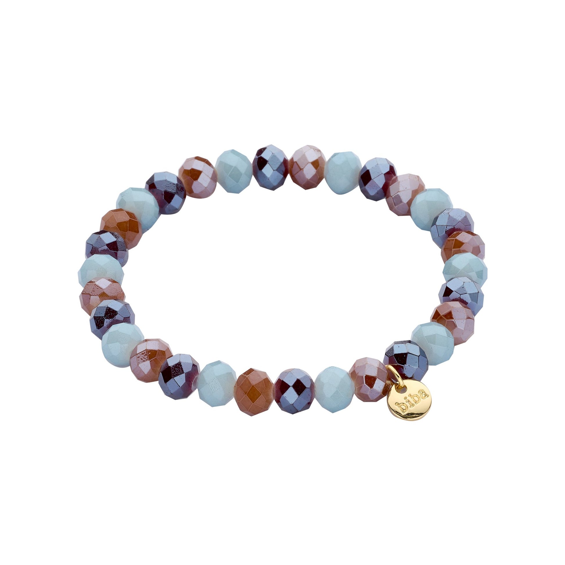 Biba armband Crystal Basics 8 mm Blauw (55950MIX05) van Biba