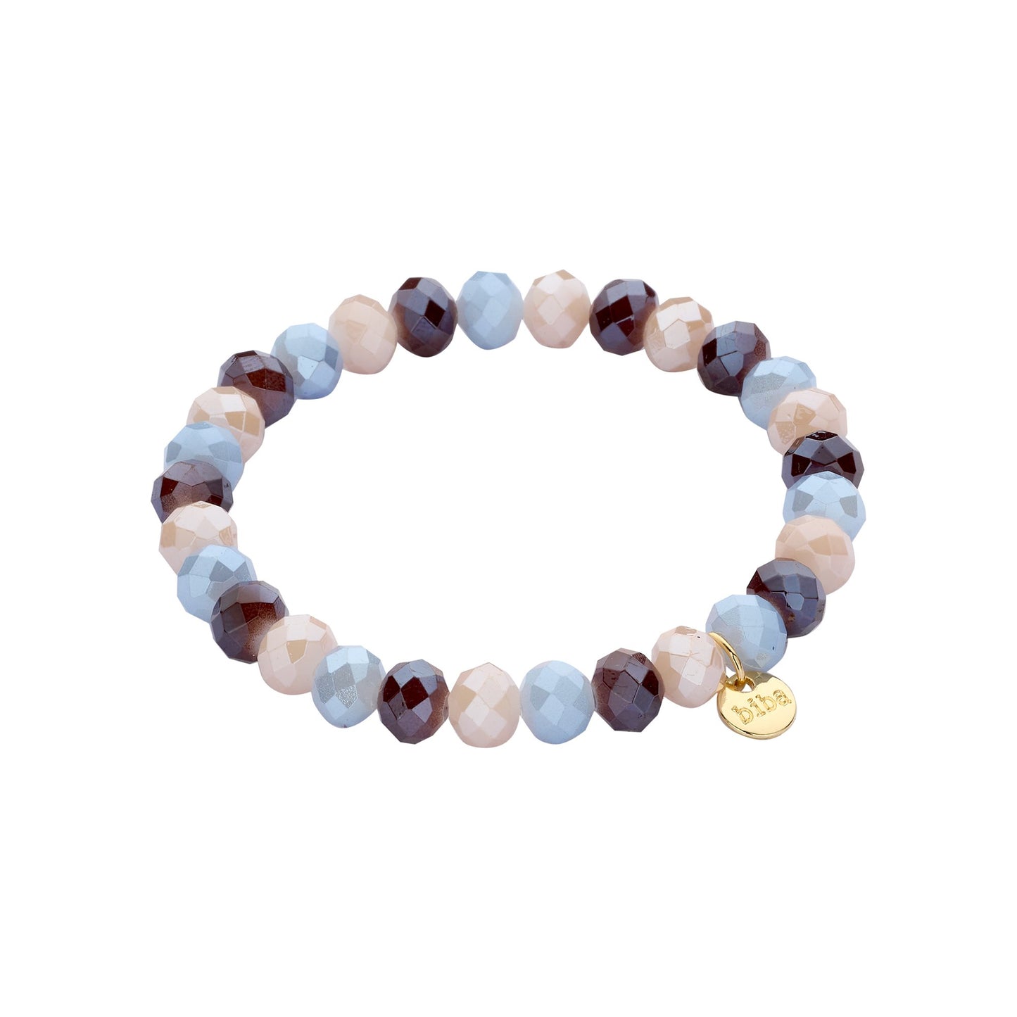 Biba armband Crystal Basics 8 mm Blauw (55950MIX07) van Biba