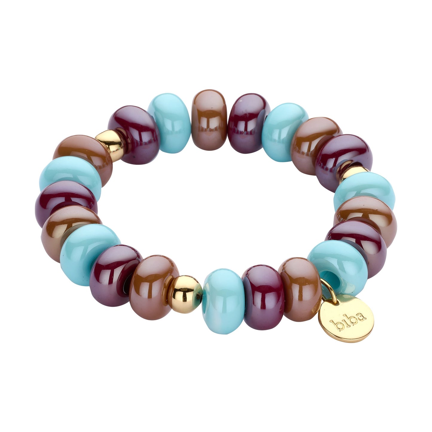 Biba armband met resin kralen Blauw - Karla's