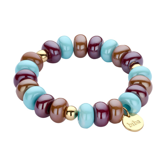 Biba armband met resin kralen Blauw - Karla's