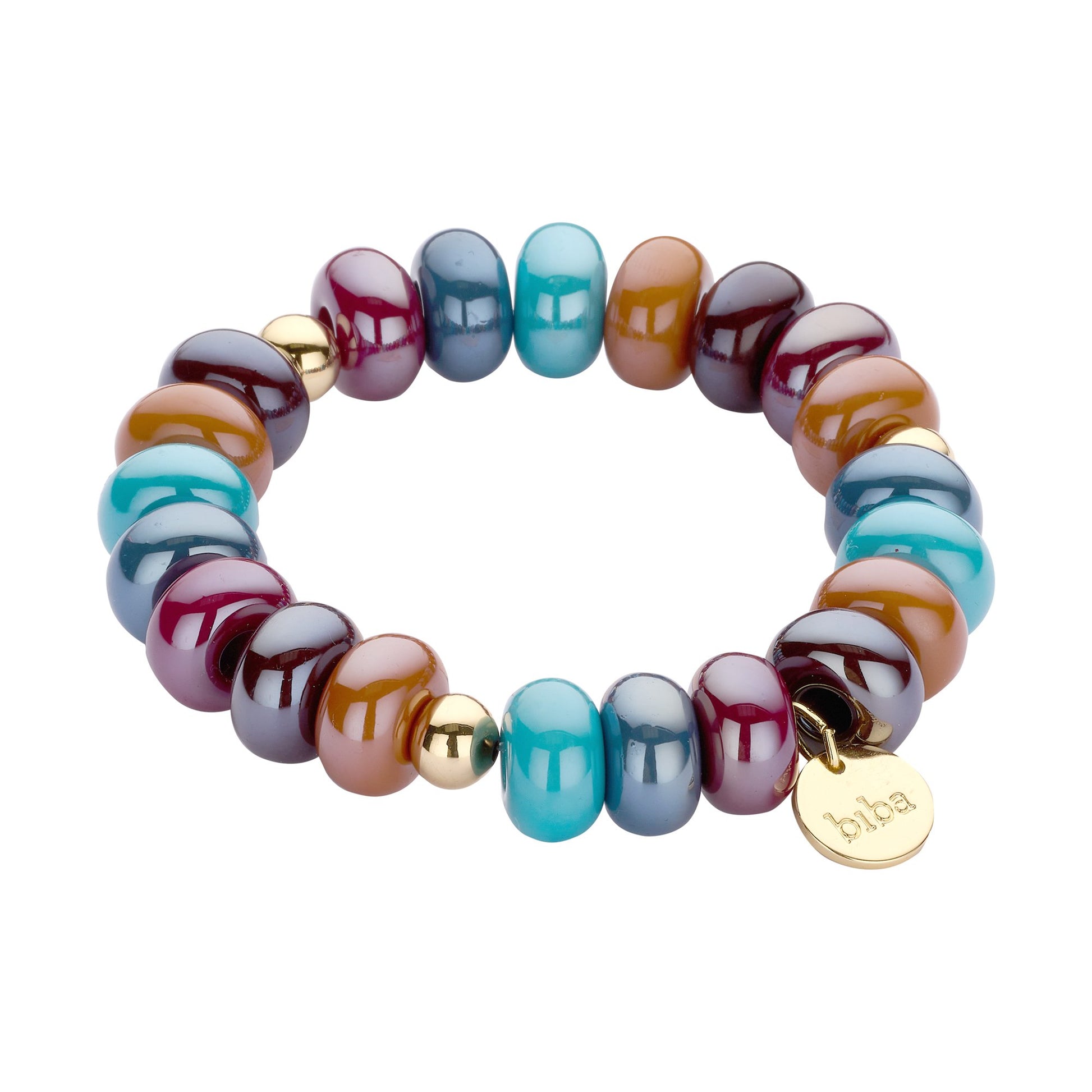 Biba armband met resin kralen Multicolor - Karla's