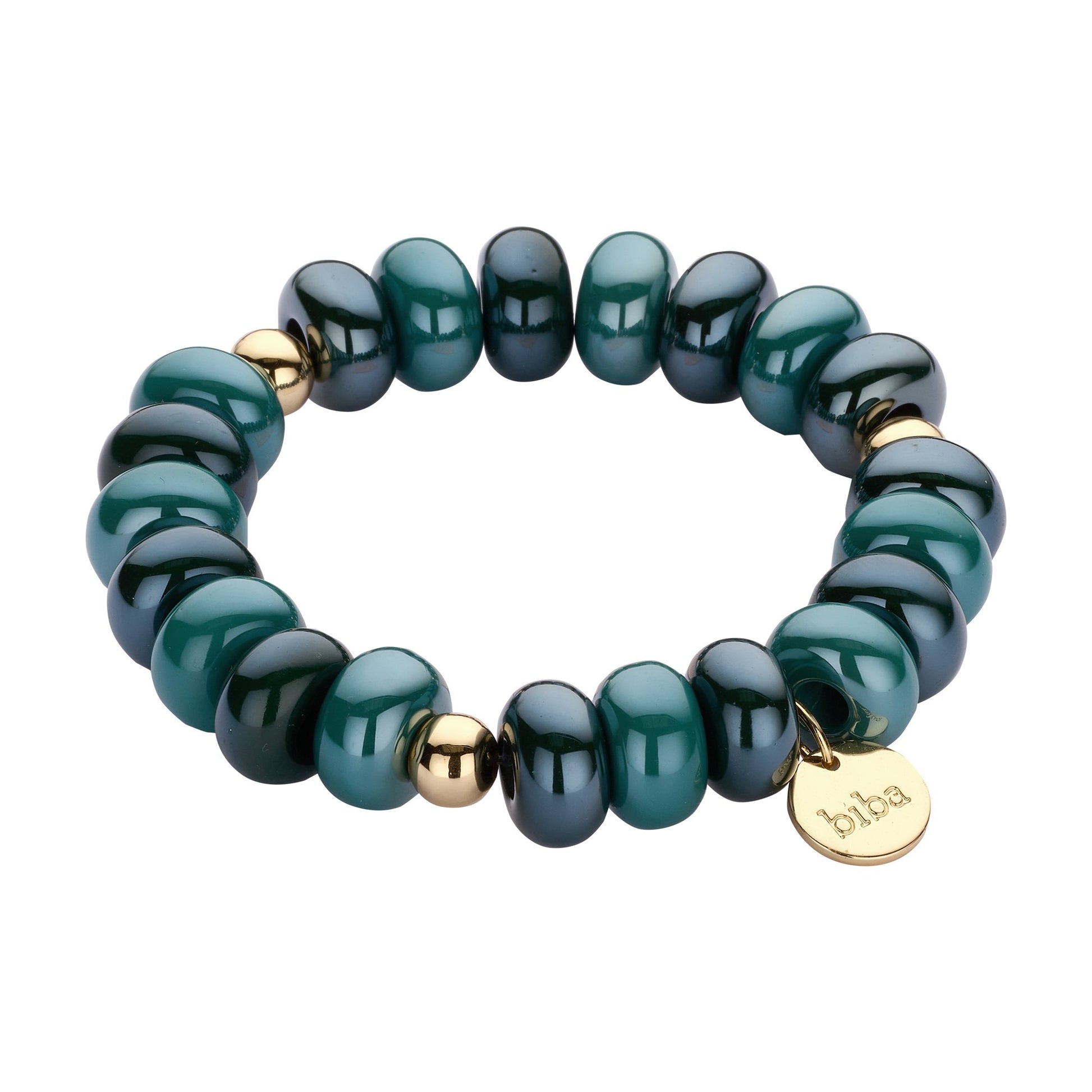 Biba armband met resin kralen Groen - Karla's