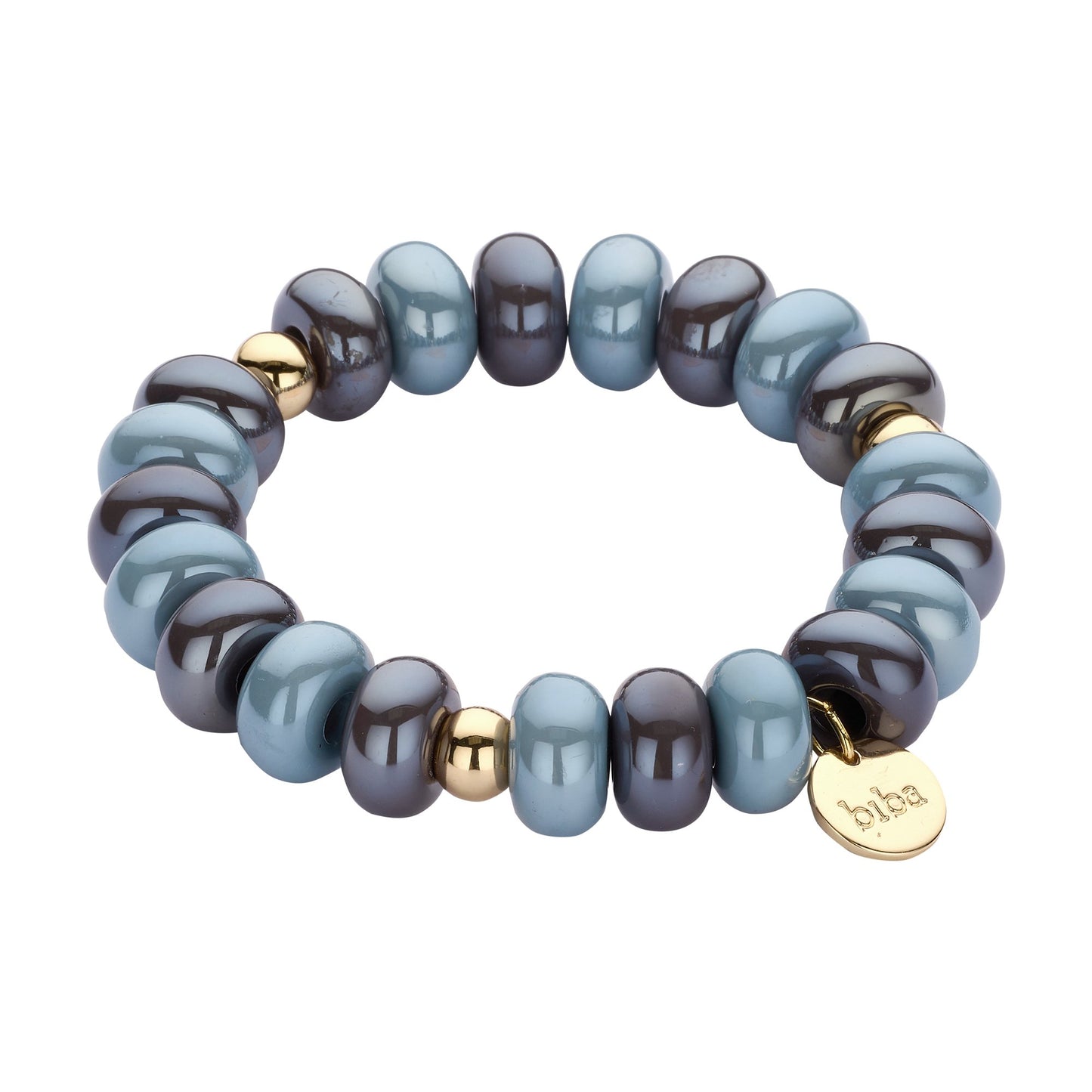 Biba armband met resin kralen Blauw - Karla's