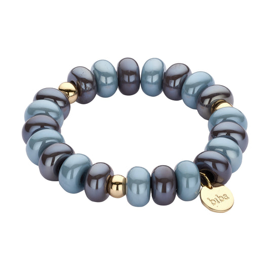 Biba armband met resin kralen Blauw - Karla's