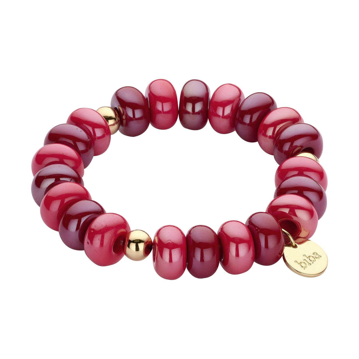 Biba armband met resin kralen Rood - Karla's