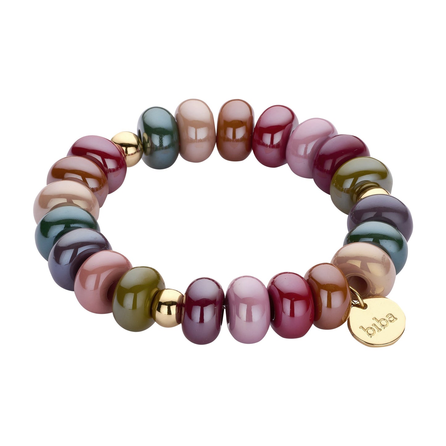 Biba armband met resin kralen Multicolor - Karla's