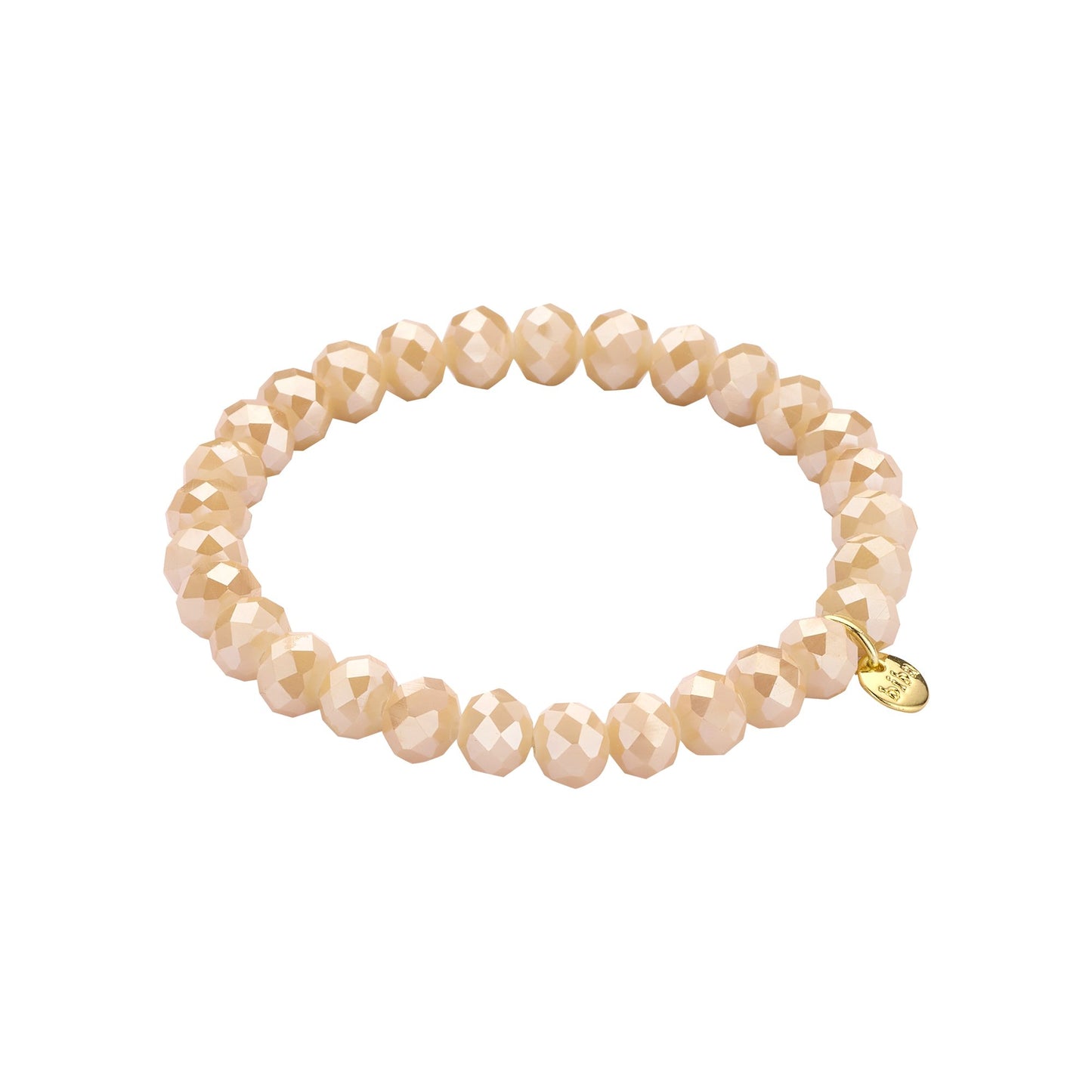 Biba armband Crystal Basics Beige 8 mm (55985MIX01) van Biba