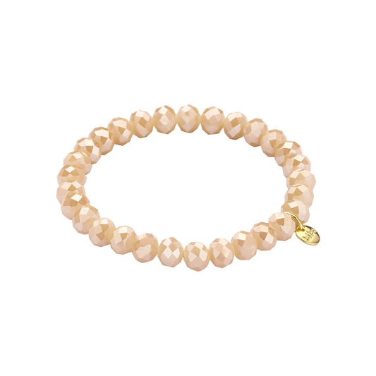 Biba armband Crystal Basics Beige 8 mm (55985MIX01) van Biba