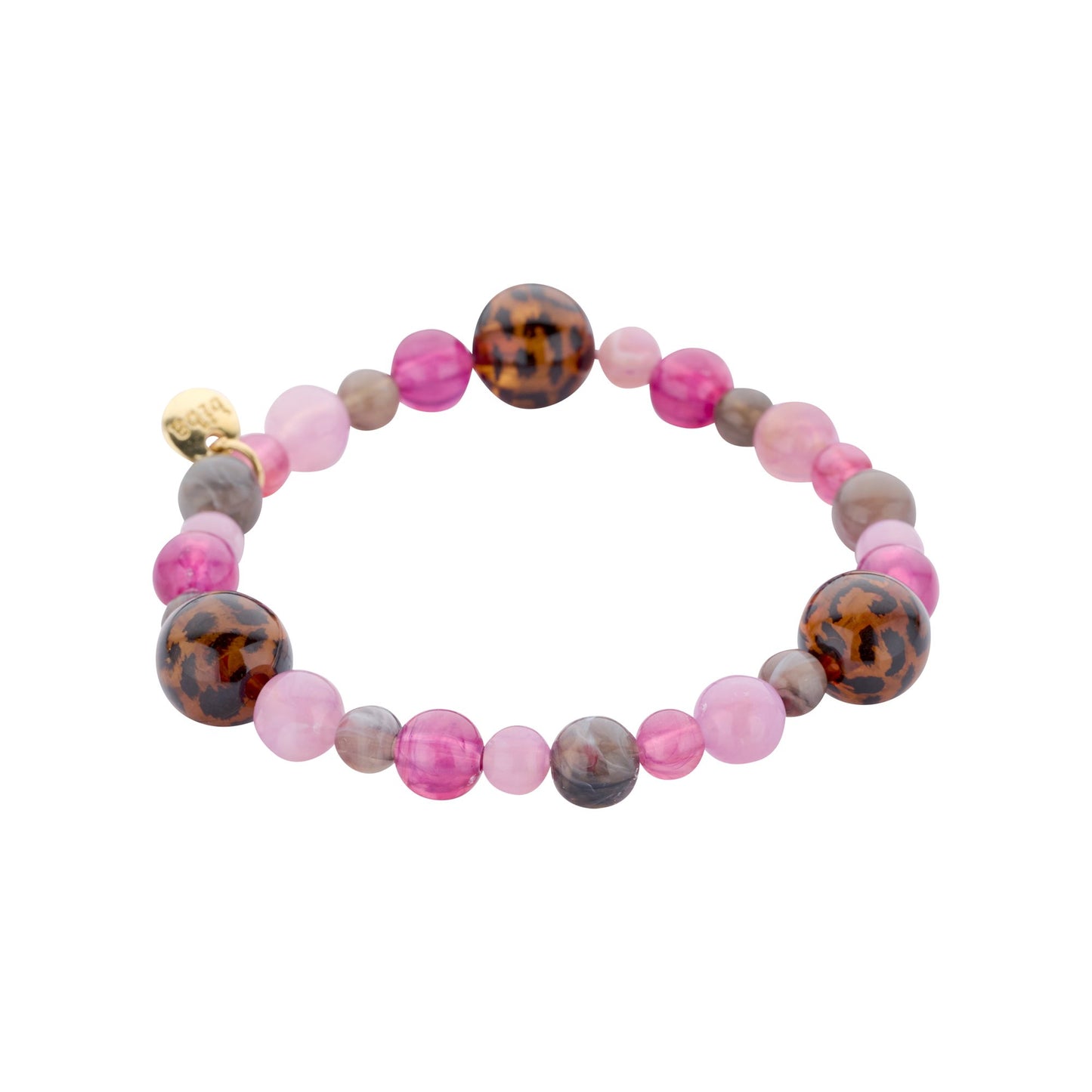 Biba winterarmband met resin kralen Paars - Karla's