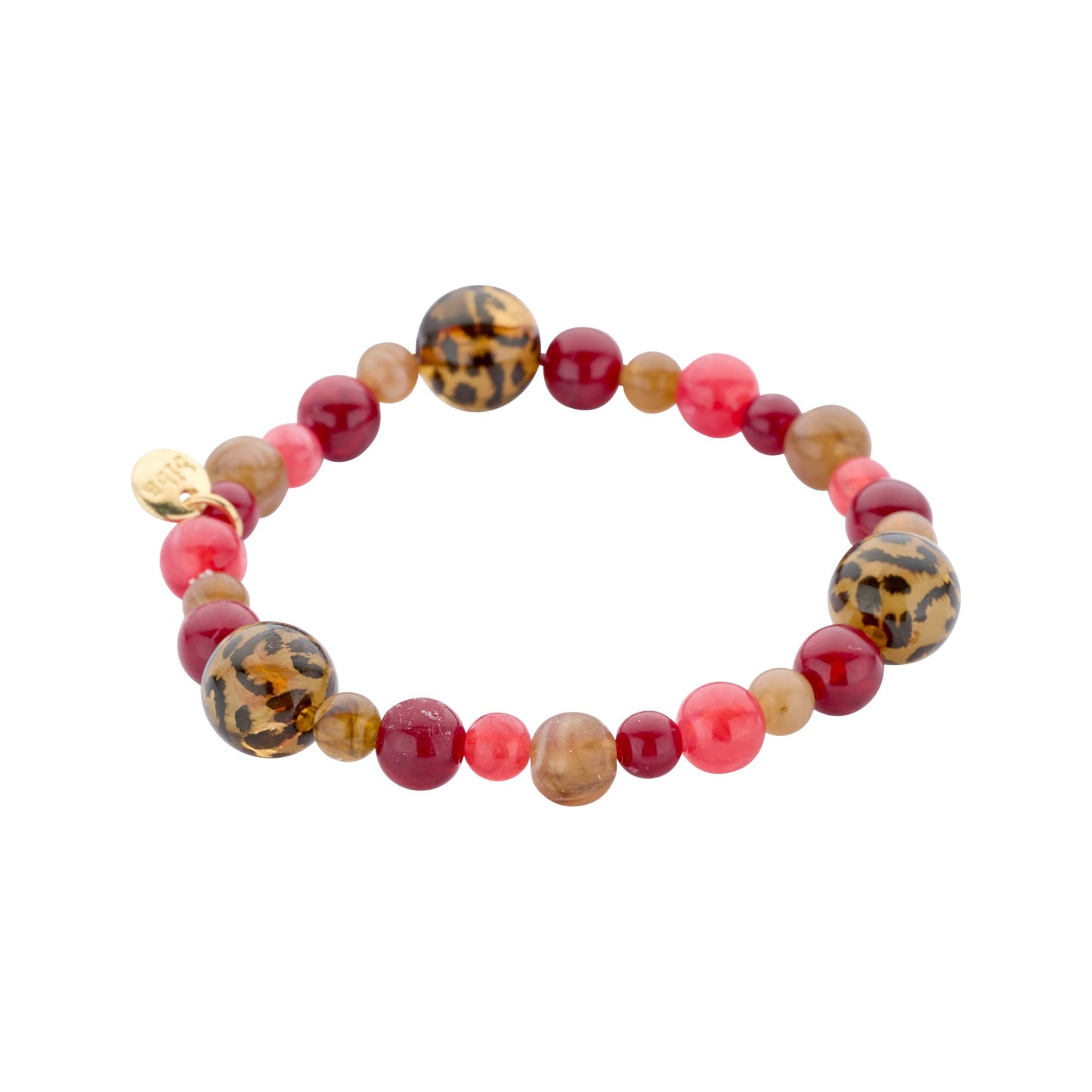 Biba winterarmband met resin kralen Rood - Karla's
