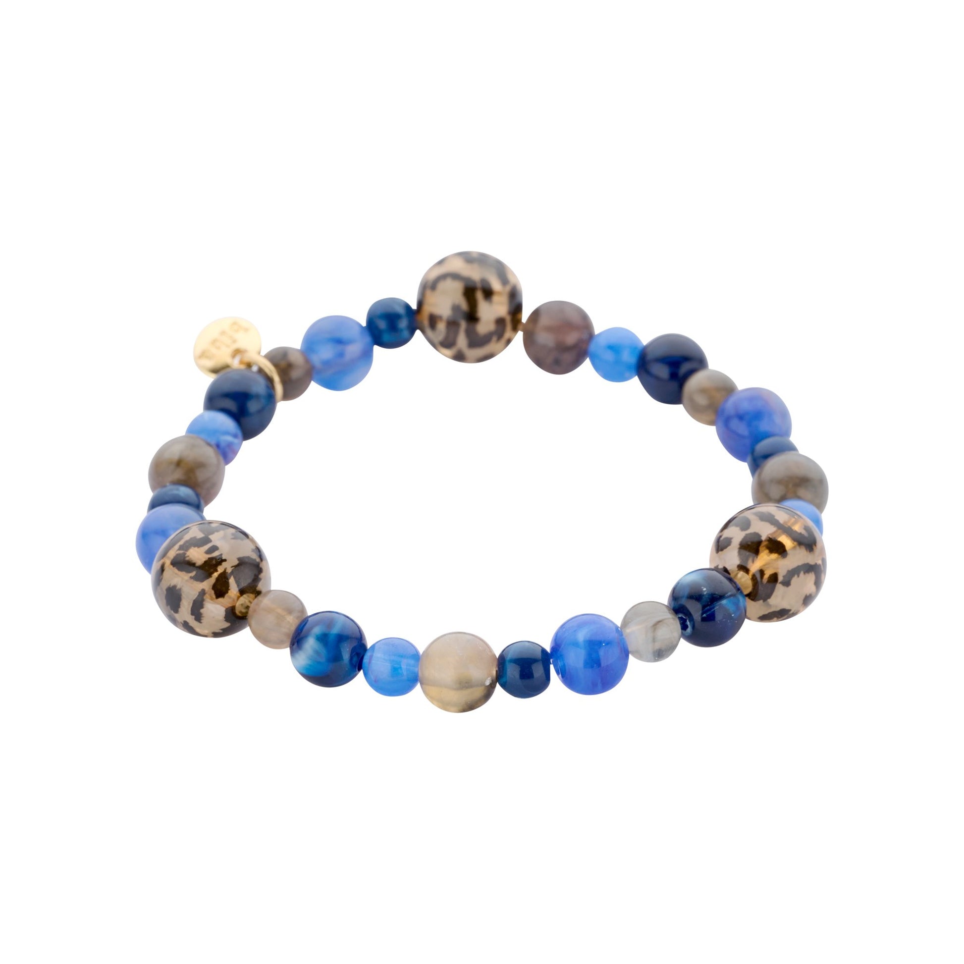 Biba winterarmband met resin kralen Blauw - Karla's