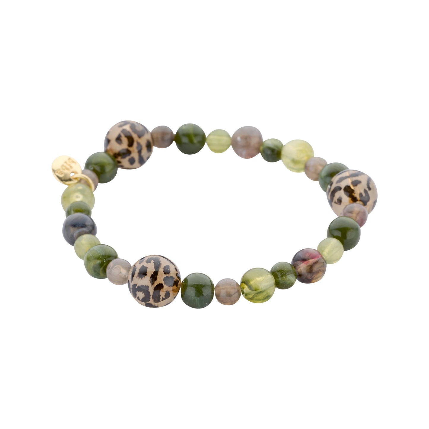 Biba winterarmband met resin kralen Groen - Karla's