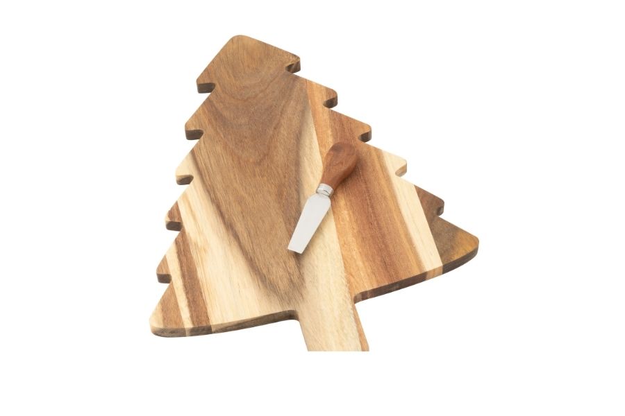 Kaasplank + Kaasmes Kerstboom Krijtbord