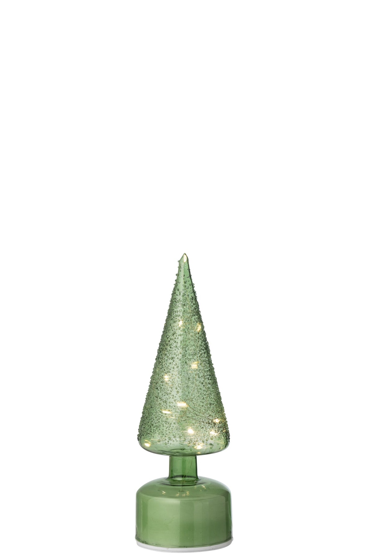 J-Line Glazen boom met draaiende LED-verlichting groen – small