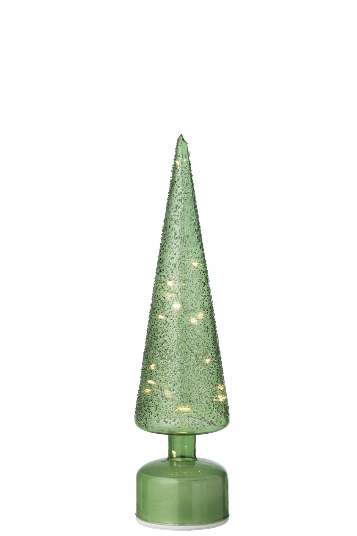 J-Line Glazen boom met draaiende LED-verlichting groen – large