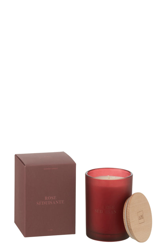 J-Line Geurkaars Accords Essentiels Rose Séduisante – 38 uur