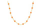 Biba Halsketting - Goudkleurig met Oranje Miyuki Beads