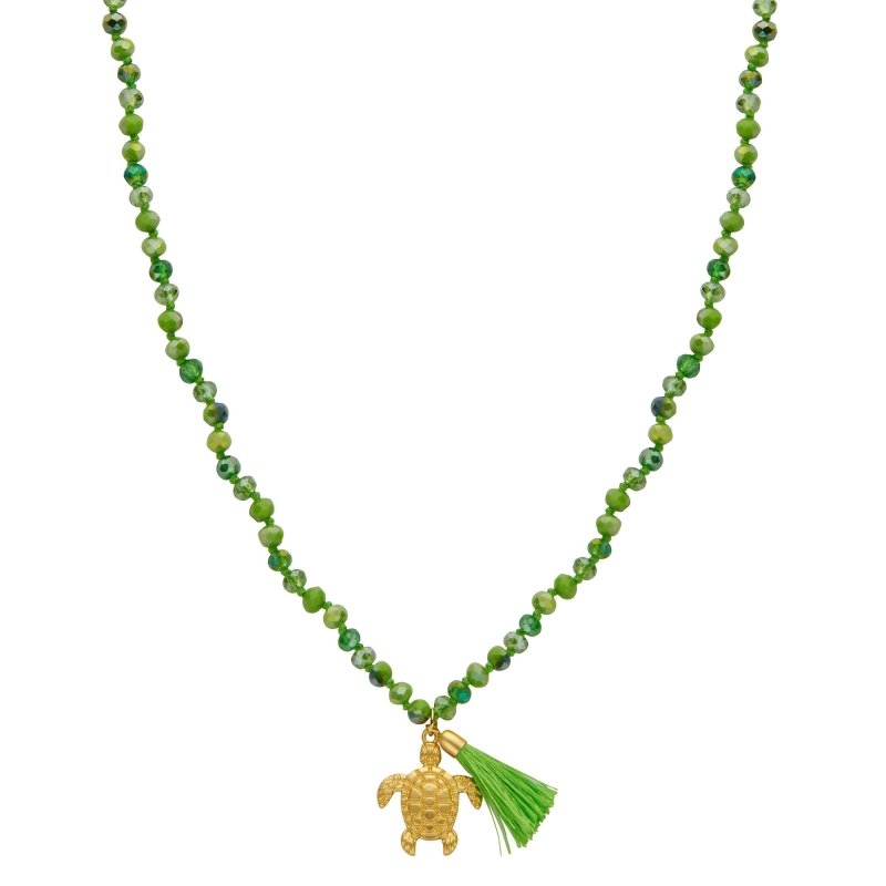 Biba Lange Ketting Summer Sparkle Groen