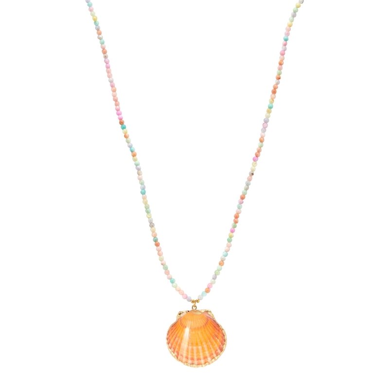 Biba Lange Ketting Schelp Multi Pastel