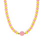 Biba Ketting Donut Geel Roze Smiley