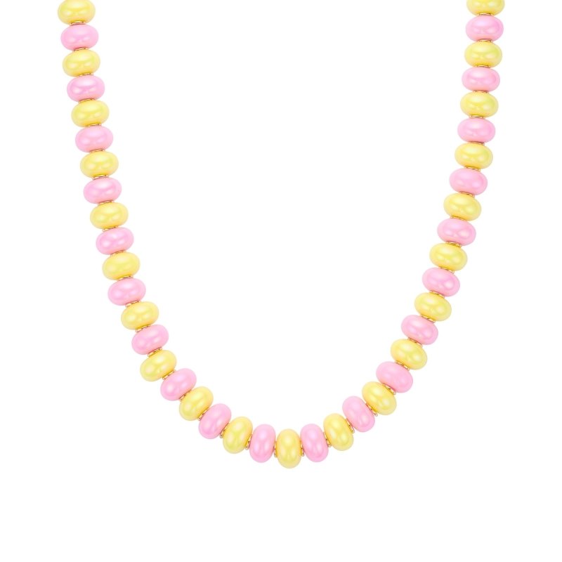 Biba Ketting Donut Roze Geel