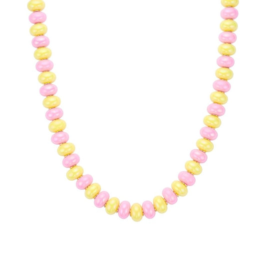 Biba Ketting Donut Roze Geel
