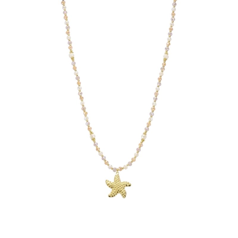 Biba Ketting 80 Cm Crystal Zandkleur Zeester
