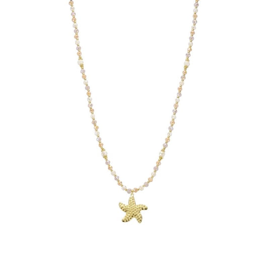 Biba Ketting 80 Cm Crystal Zandkleur Zeester