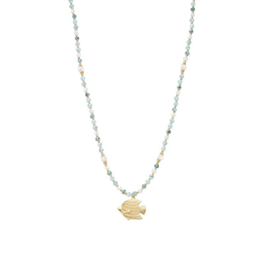 Biba Ketting 80 Cm Crystal Aqua Vis
