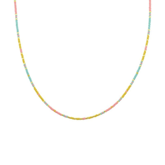 biba ketting fiesta geel roze aqua