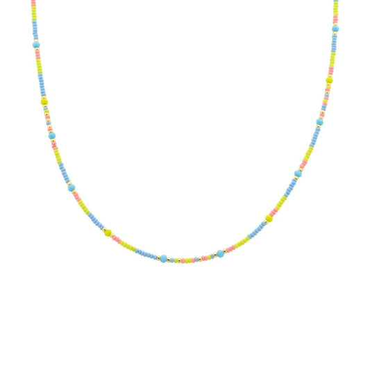biba ketting fiesta drop  geel roze blauw