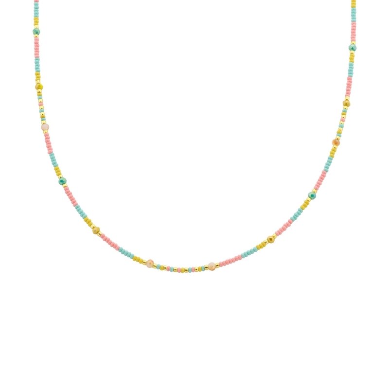 biba ketting fiesta drop roze geel aqua
