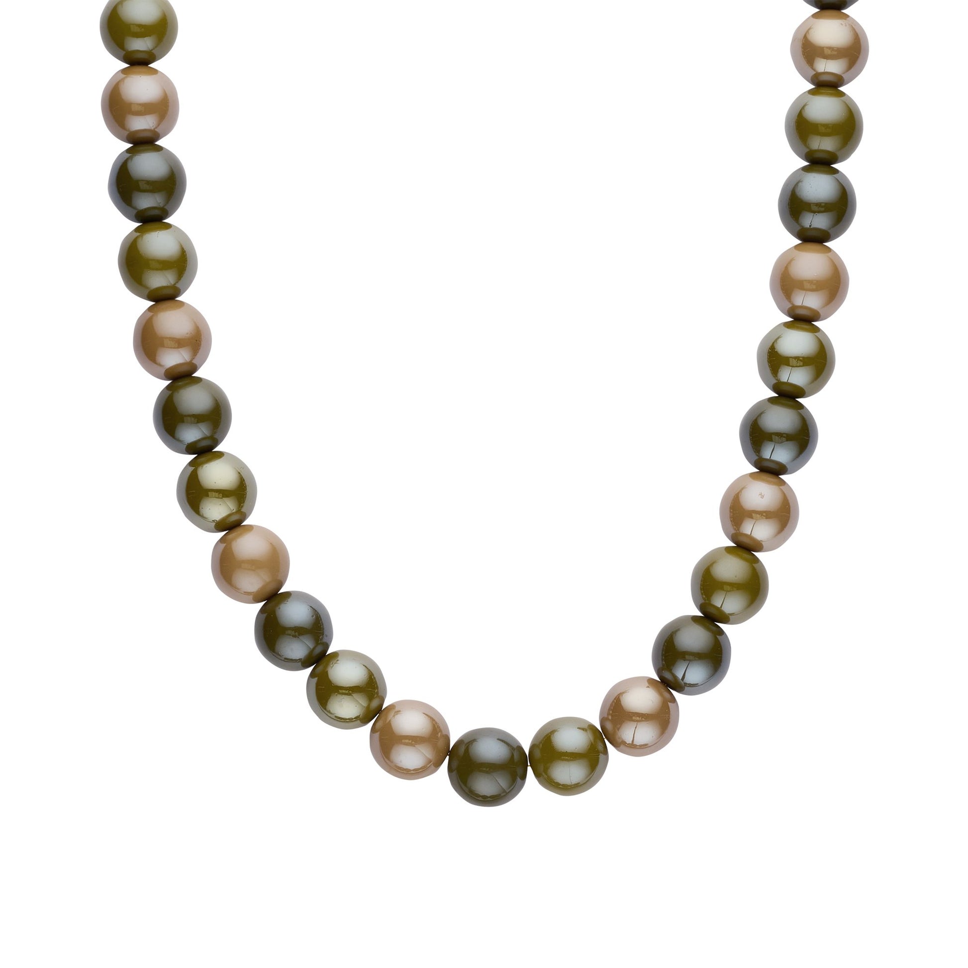 Biba halsketting met grote resin kralen Groen - Karla's