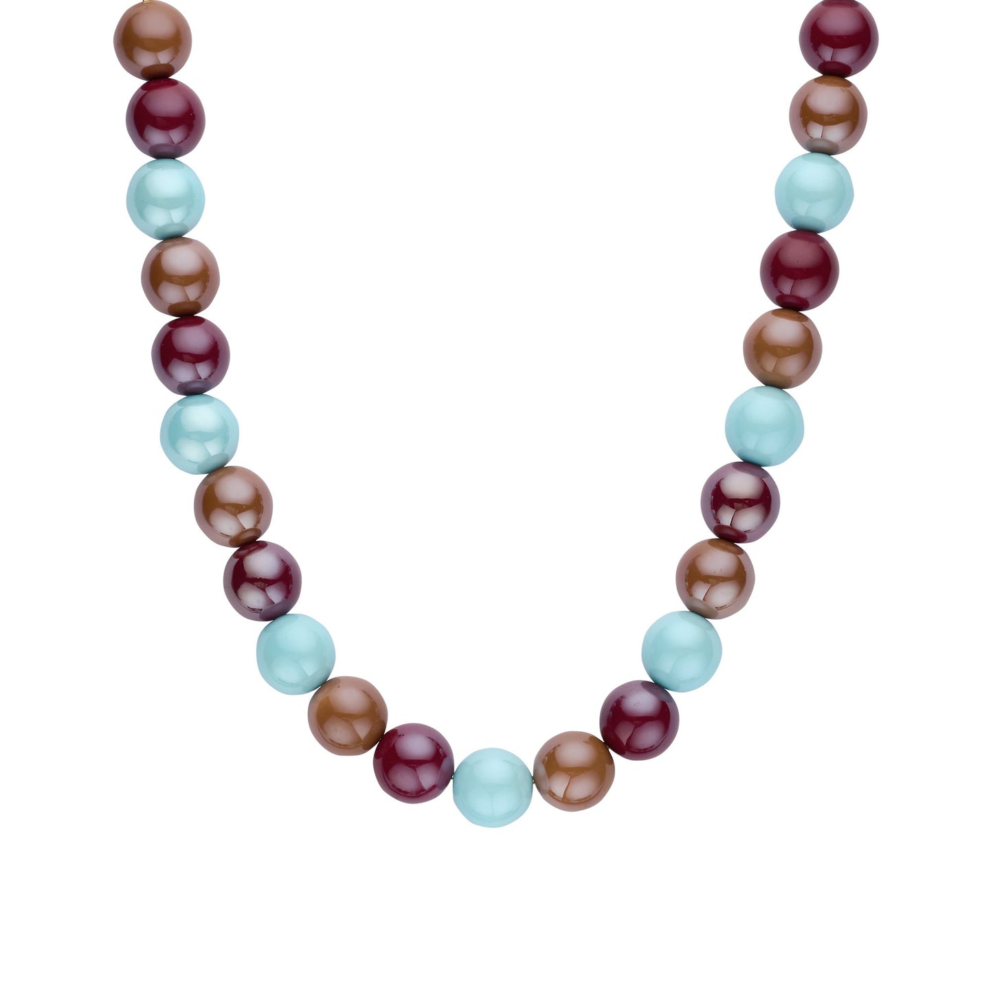 Biba halsketting met grote resin kralen Multicolor - Karla's