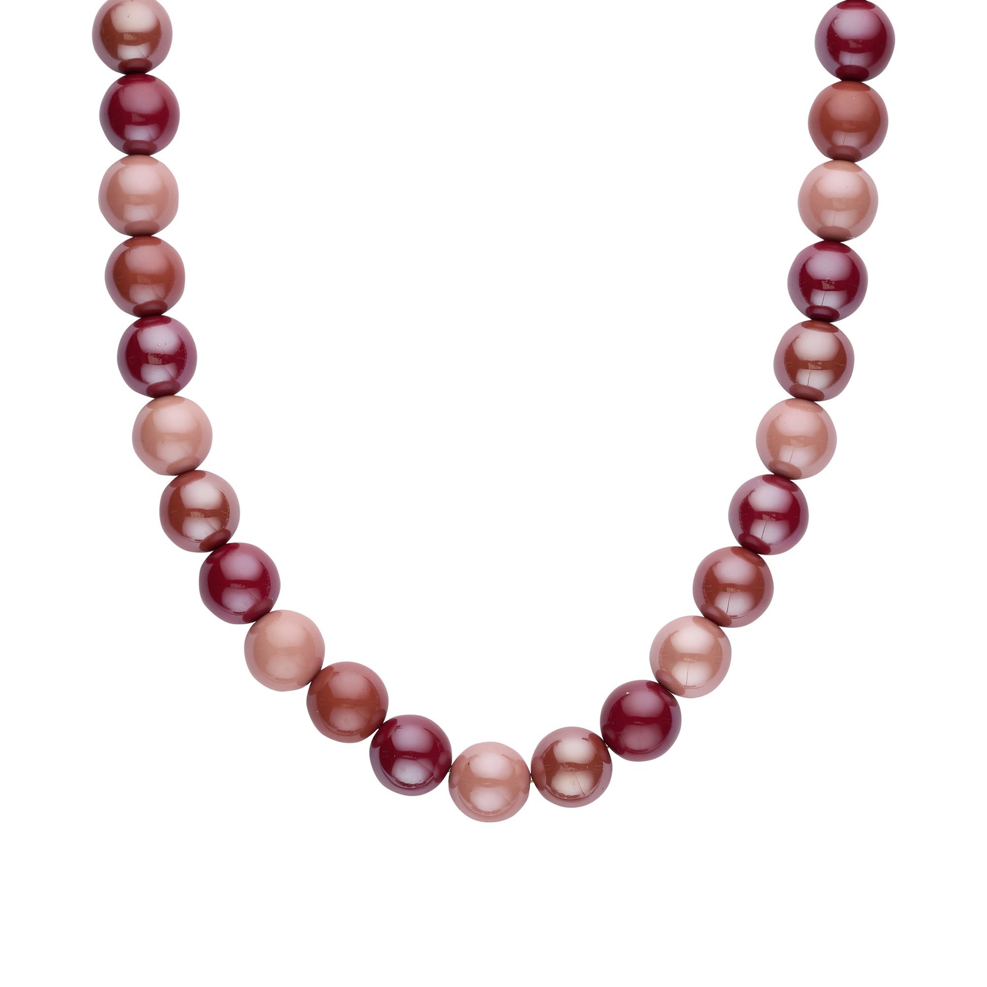 Biba halsketting met grote resin kralen Bruin - Karla's