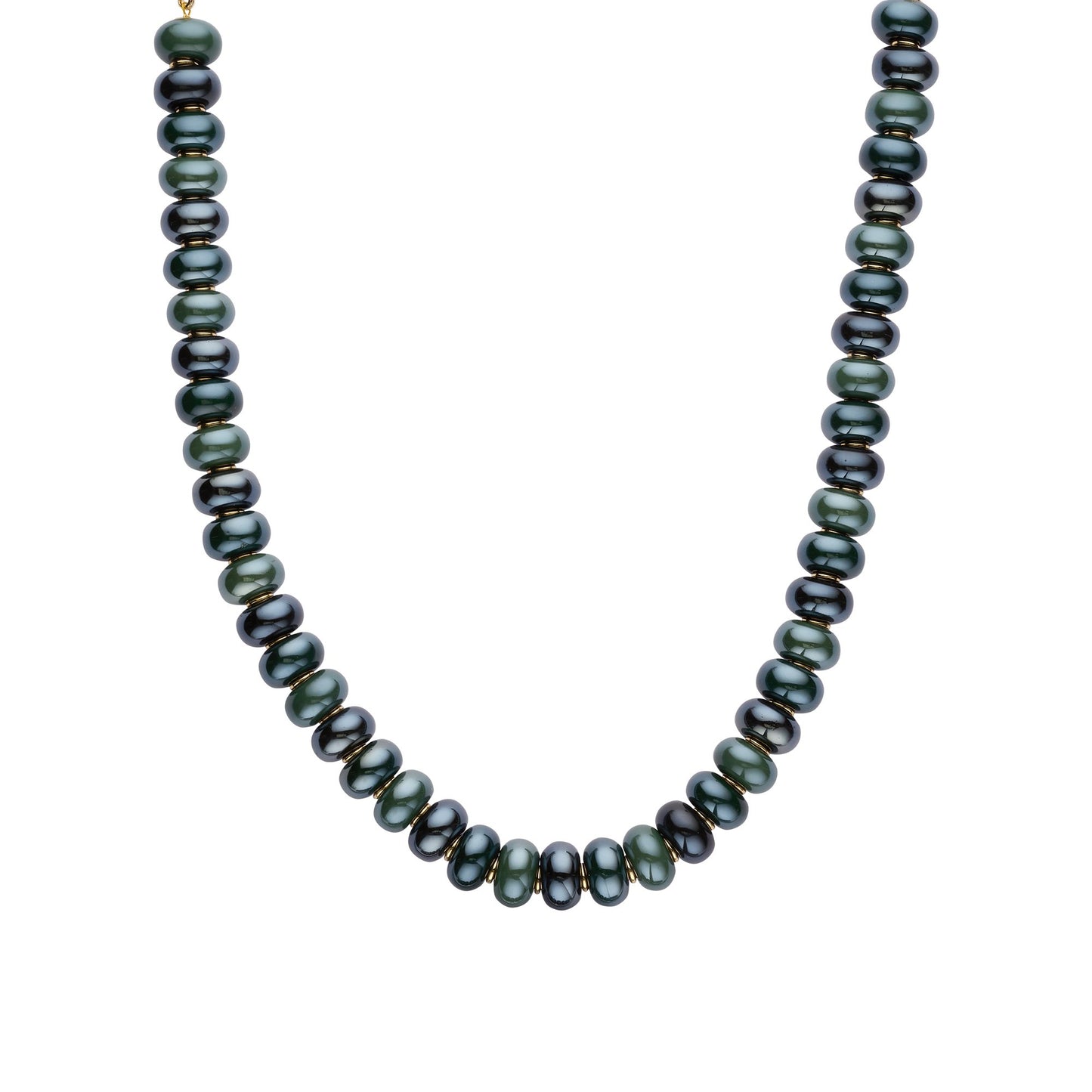 Biba halsketting met resin kralen Groen - Karla's