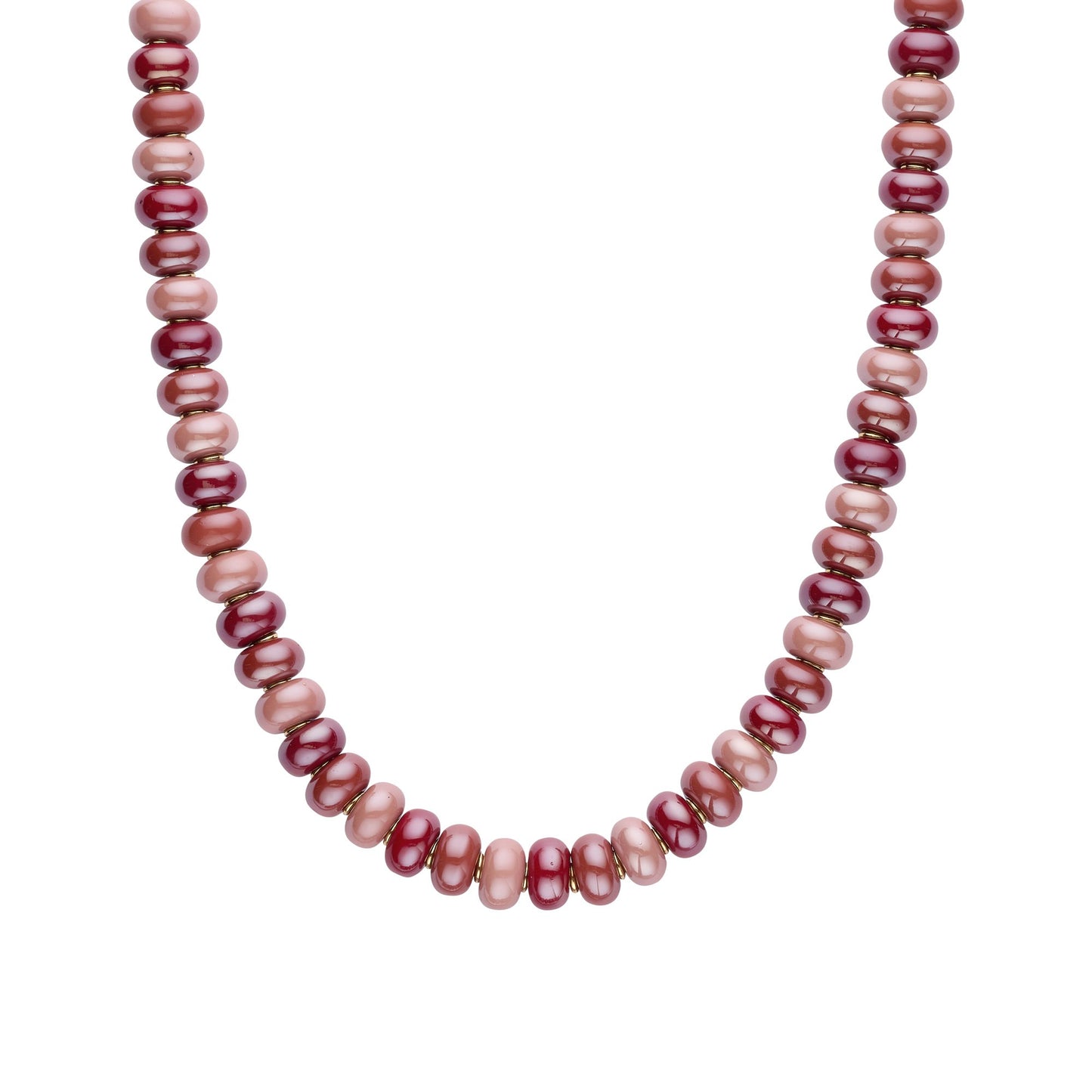 Biba halsketting met resin kralen Paars - Karla's