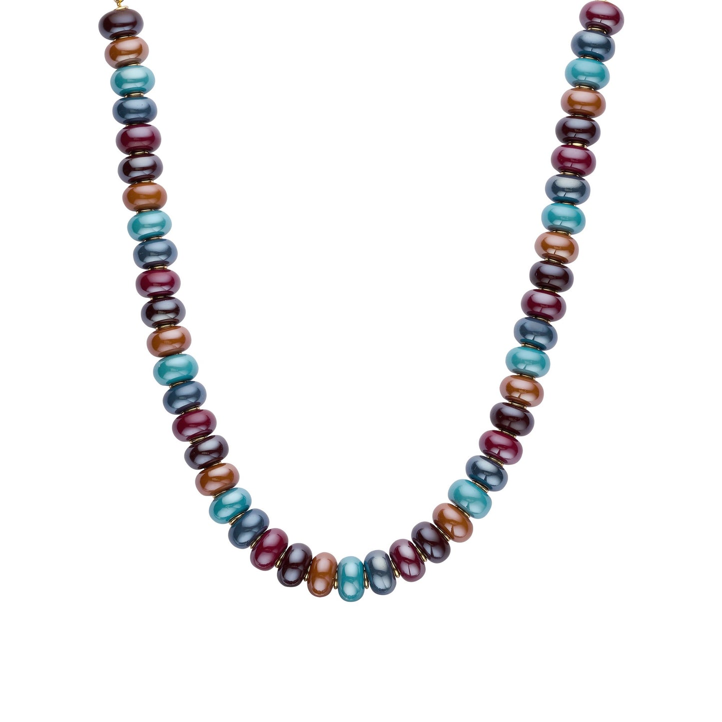 Biba halsketting met resin kralen Multicolor - Karla's