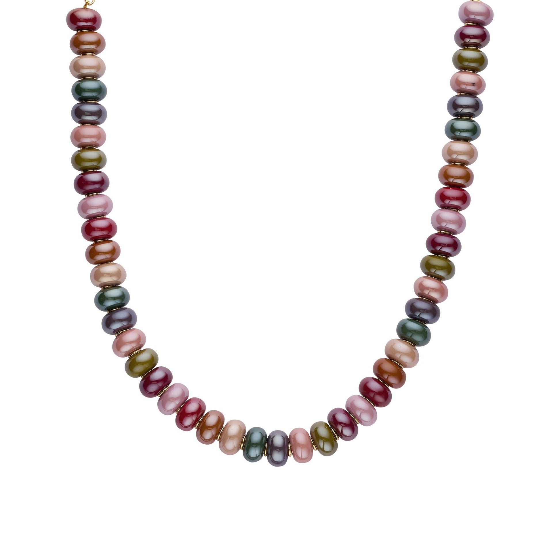 Biba halsketting met resin kralen Multicolor - Karla's