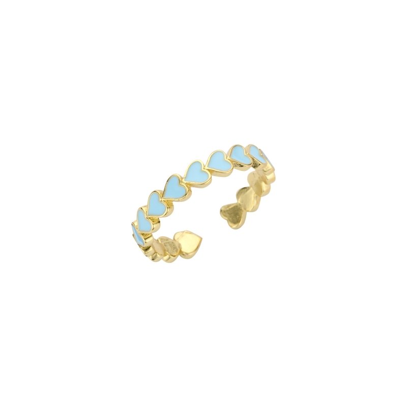 Biba Ring Hart Lichtblauw