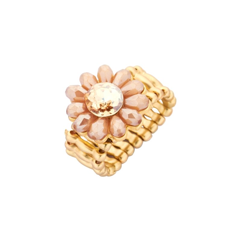 ring flowerroze beige