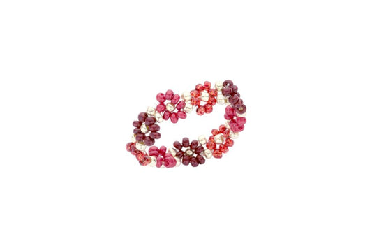 Biba Ring- elastiek - Rood/Multicolor zilver