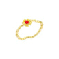 Biba ring Geel- roze